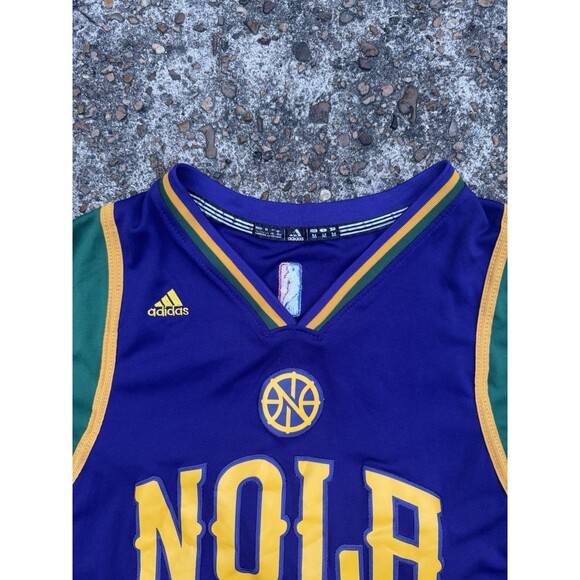 Adidas NBA Nola New Orleans Pelicans #23 Anthony Davis SEWN Swingman Jersey M - Picture 3 of 6